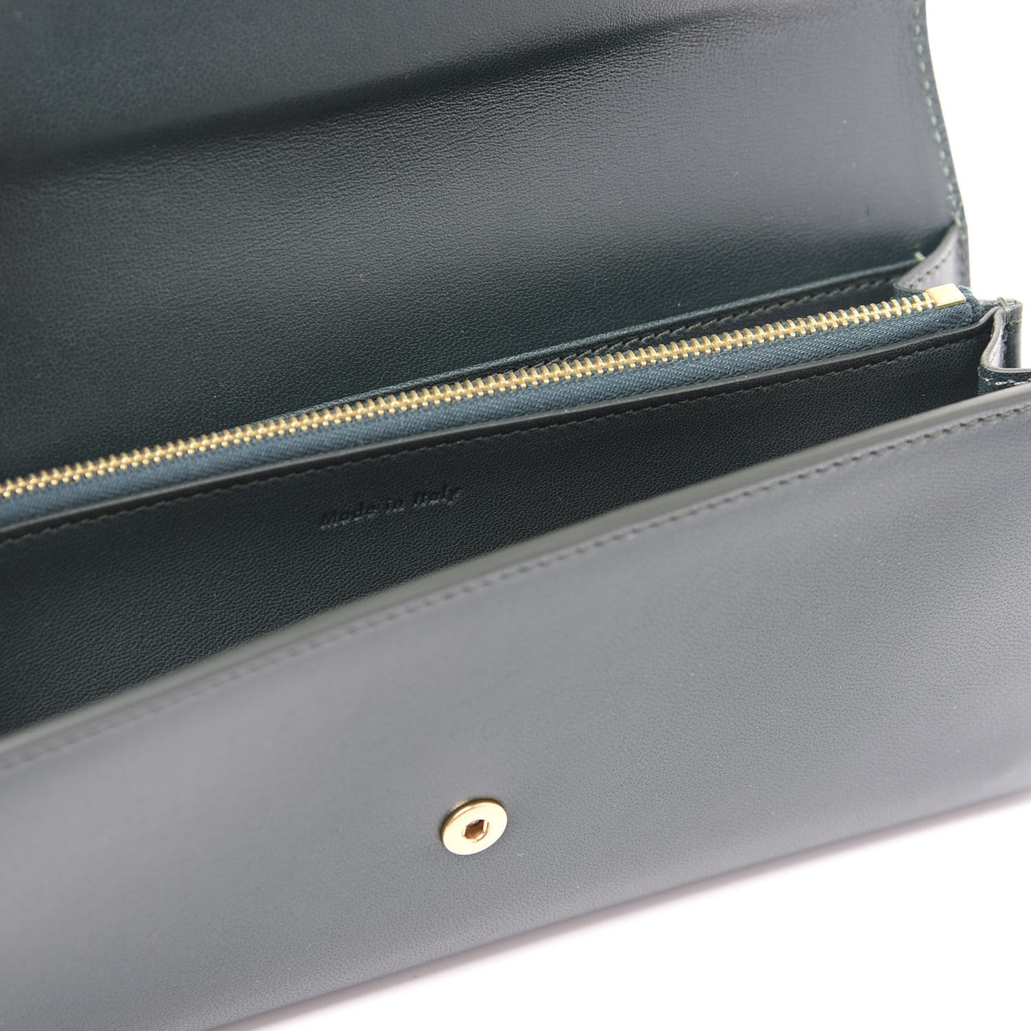 Lambskin Large Flap Wallet Emerald