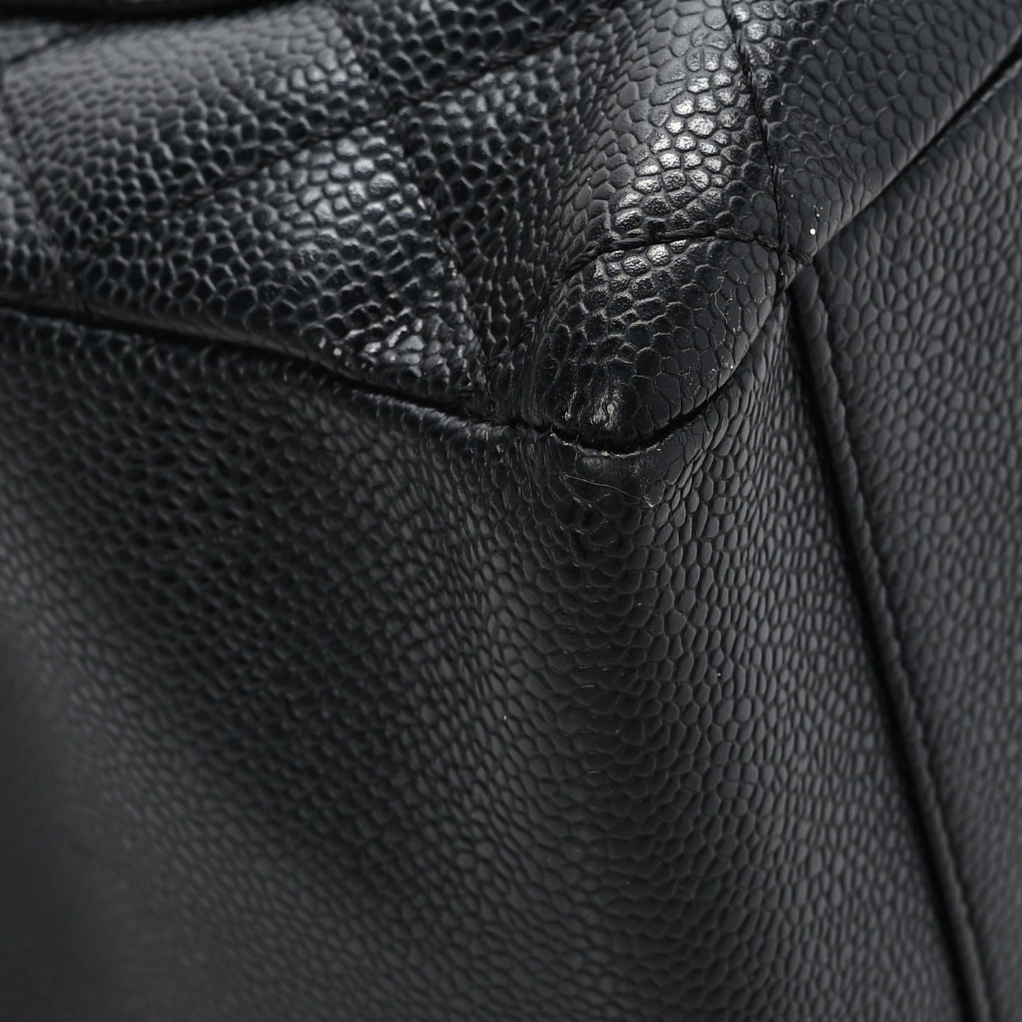 Caviar Quilted Grand Shopping Tote GST Black