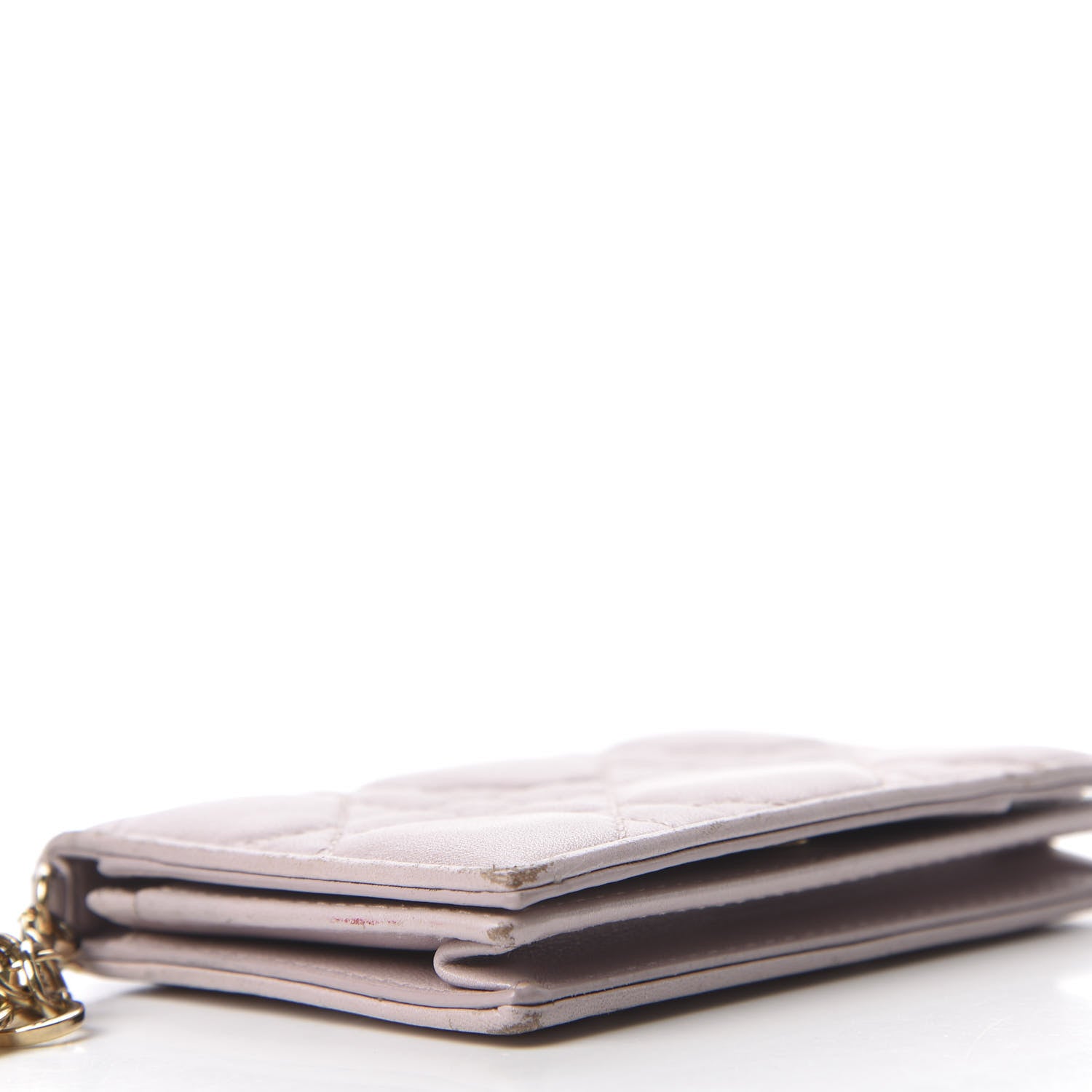 Christian Dior Lambskin Cannage Small Lady Dior Flap Card Holder Light Pink 6 of 9