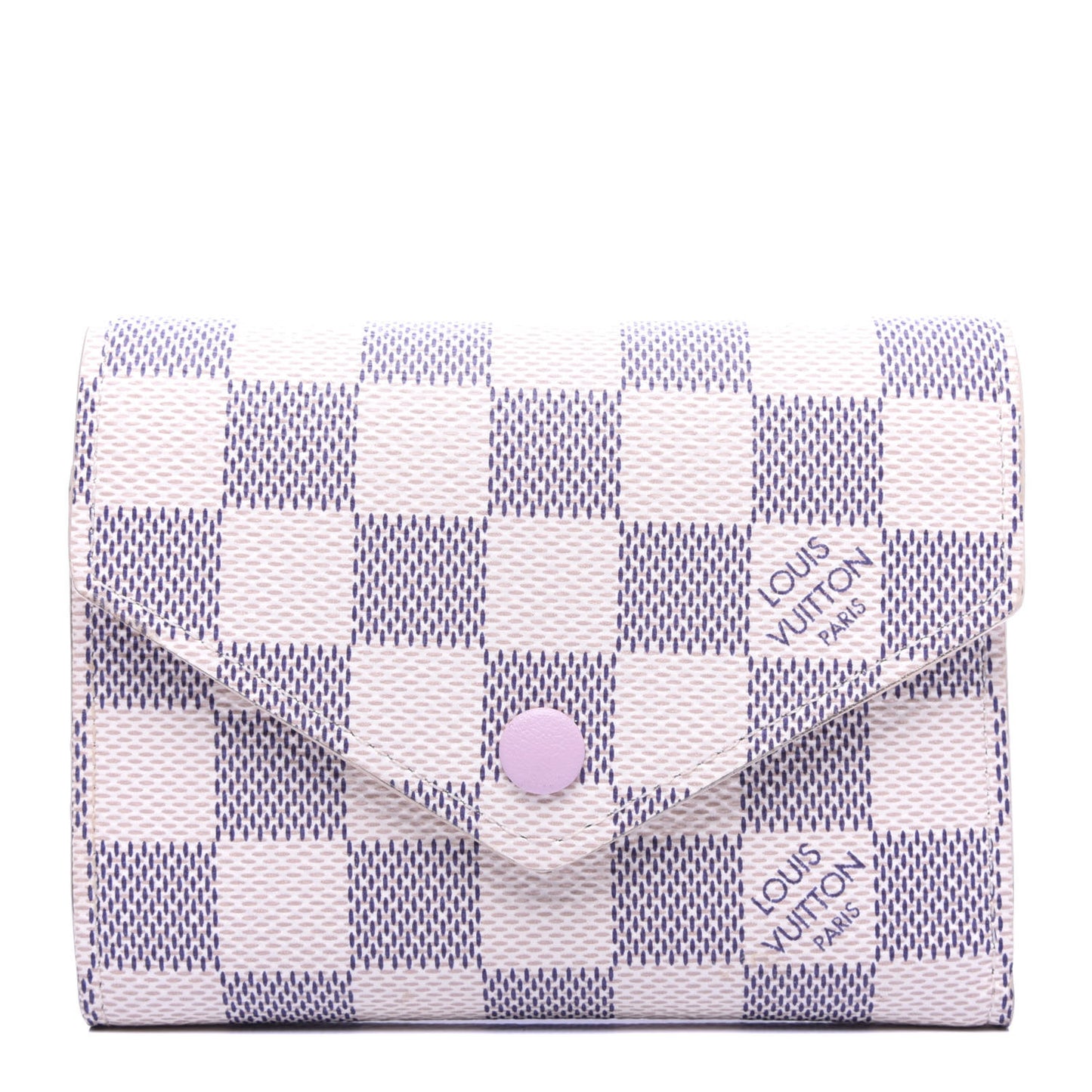 Damier Azur Victorine Wallet Rose Ballerine