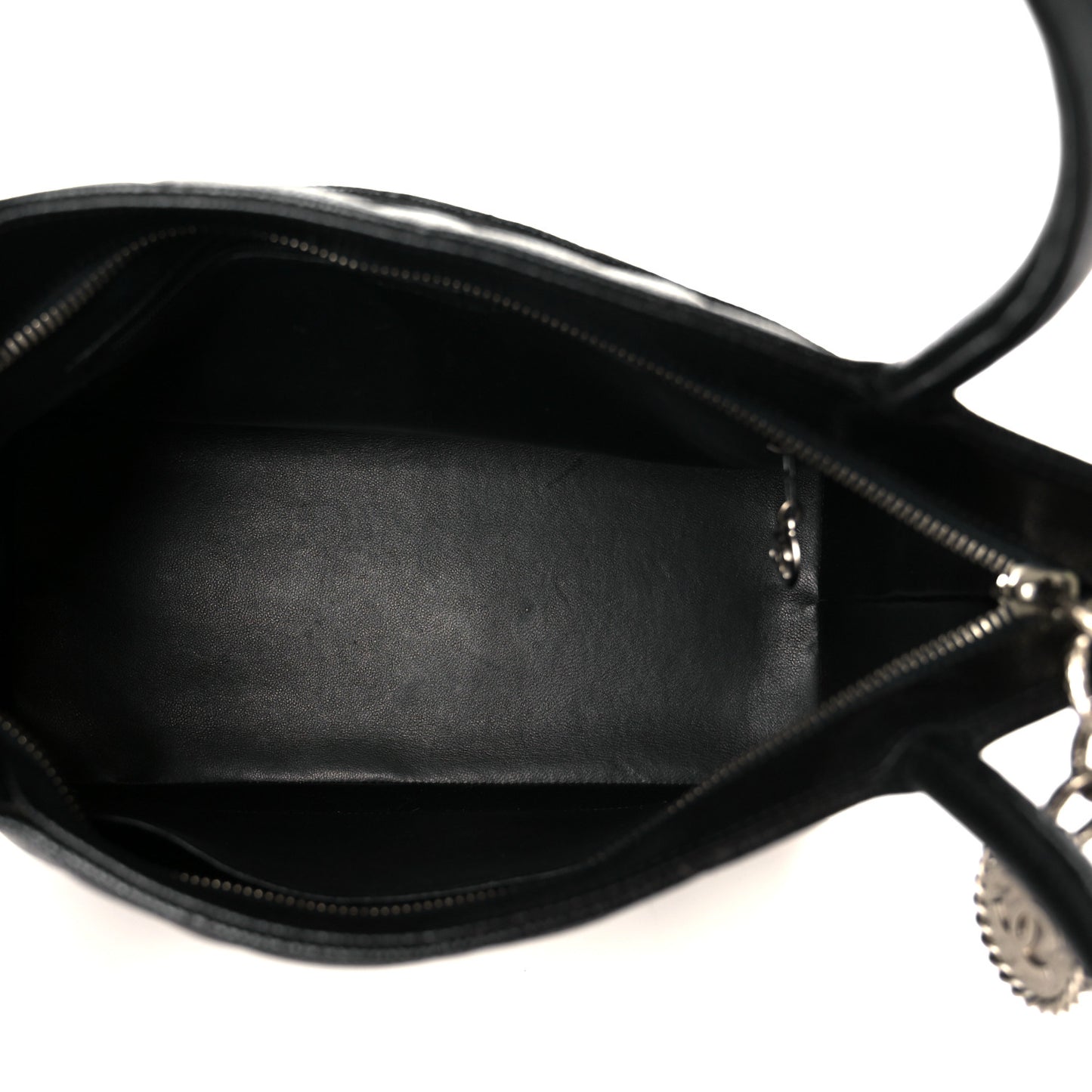 Caviar Quilted Medallion Tote Black