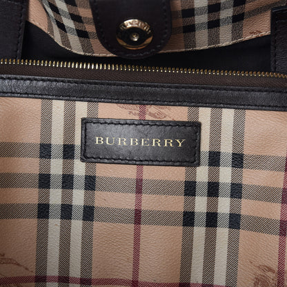 Burberry Haymarket Check Large Canterbury Tote Chocolate 8 of 10