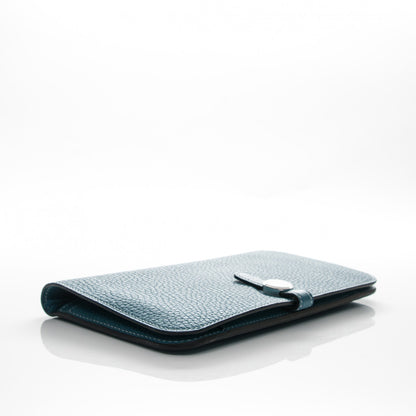 Hermes Togo Dogon Duo Wallet Blue Jean 4 of 7