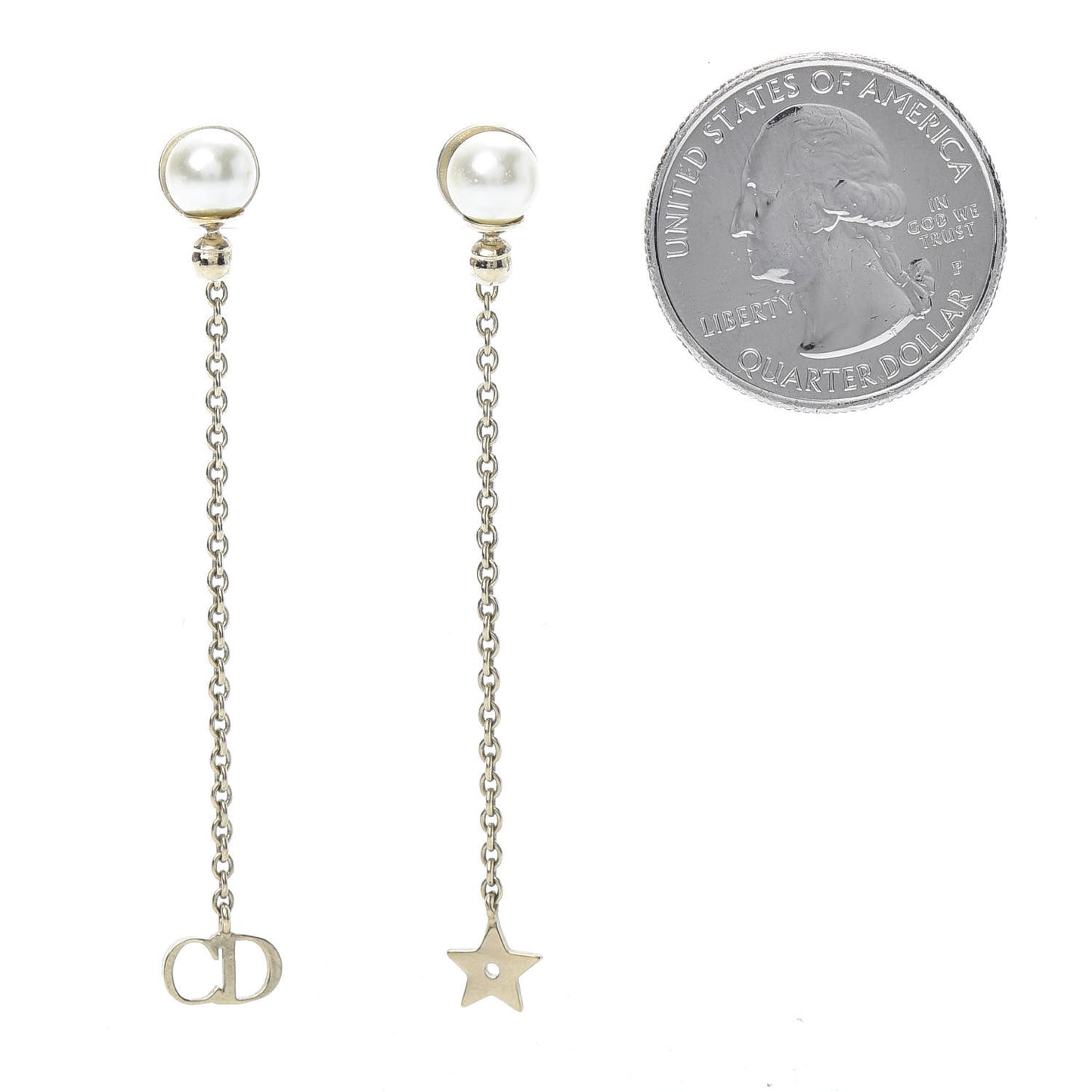 Pearl La Petite Tribale Dangle Chain Earrings Gold