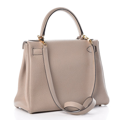 Hermes Taurillon Clemence Kelly Retourne 28 Gris Touterelle 4 of 31