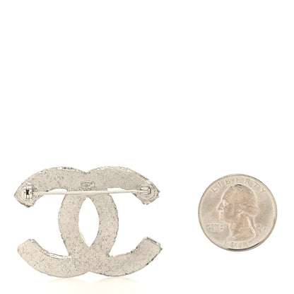 Chanel Crystal CC Brooch Light Gold 2 of 3