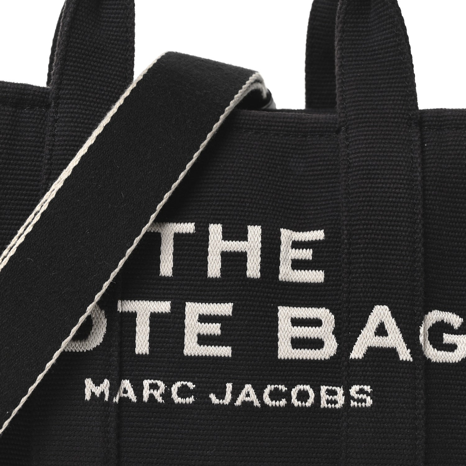 Marc Jacobs Cotton Canvas Small The Jacquard Tote Bag Black 8 of 10