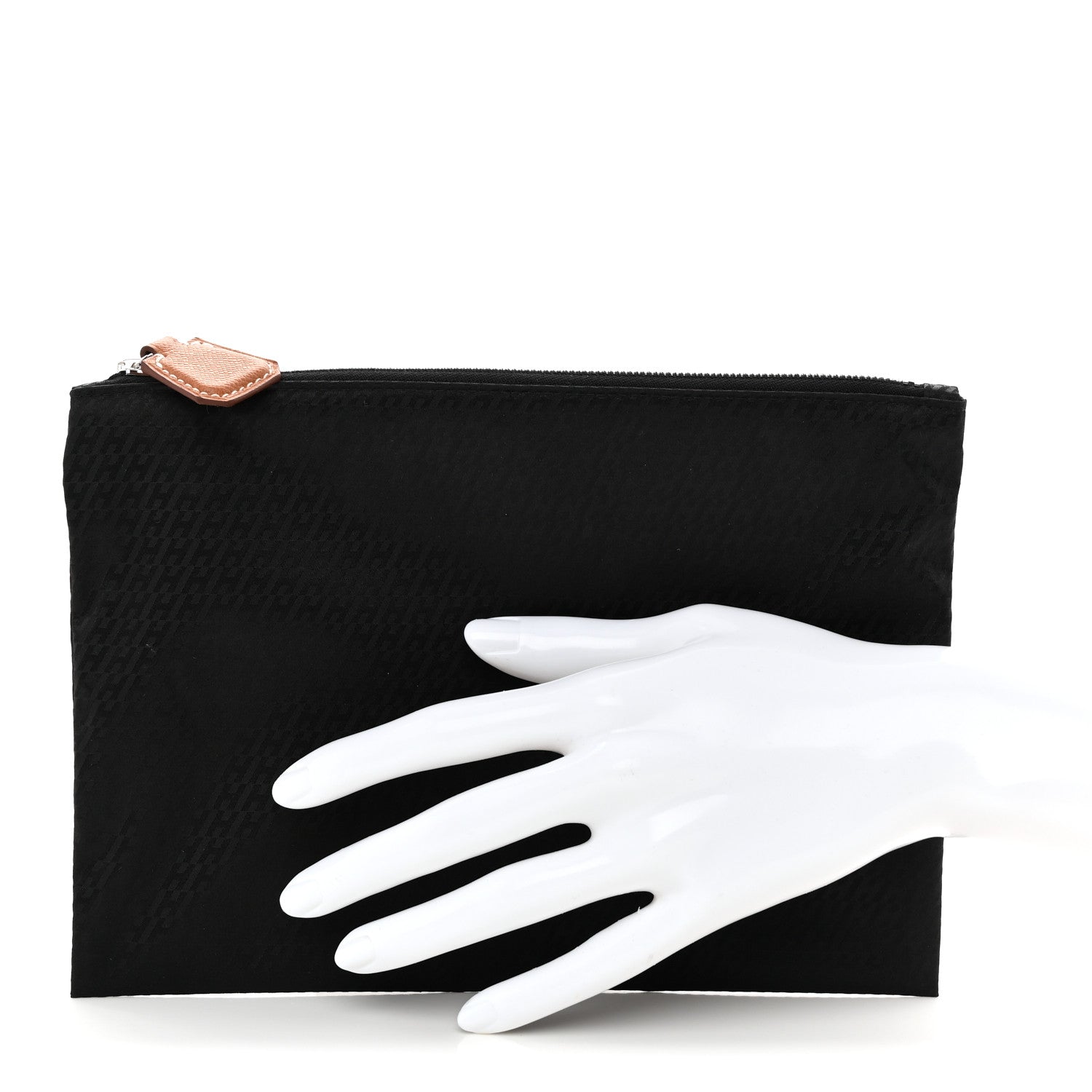 Hermes Technical Silk H En Bias Silky Pocket Cosmetic Case Black 2 of 8