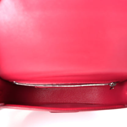 Celine Grained Calfskin Small Trotteur Dark Pink 5 of 10