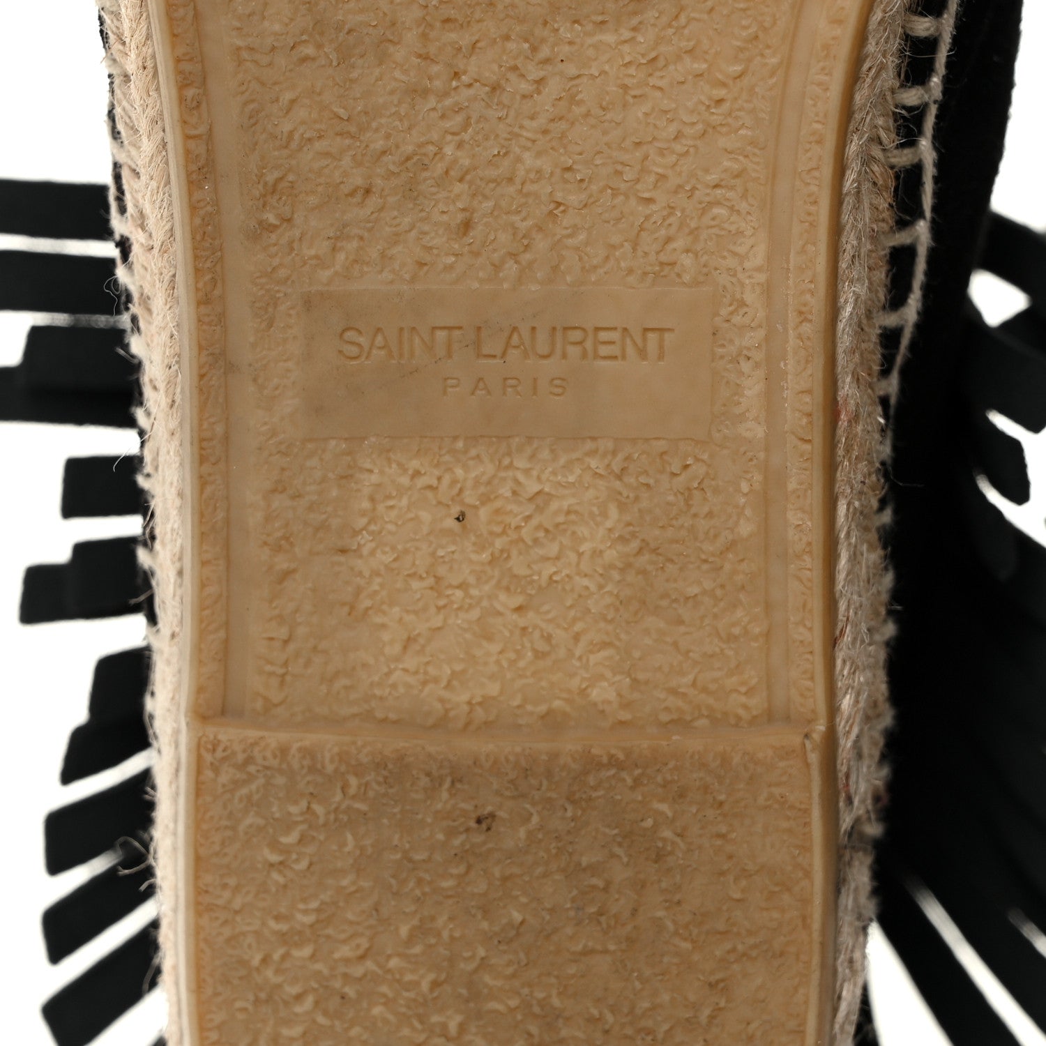 Saint Laurent Suede Fringe Moccasin Booties 41 Black 6 of 8