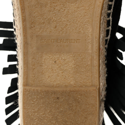 Saint Laurent Suede Fringe Moccasin Booties 41 Black 6 of 8