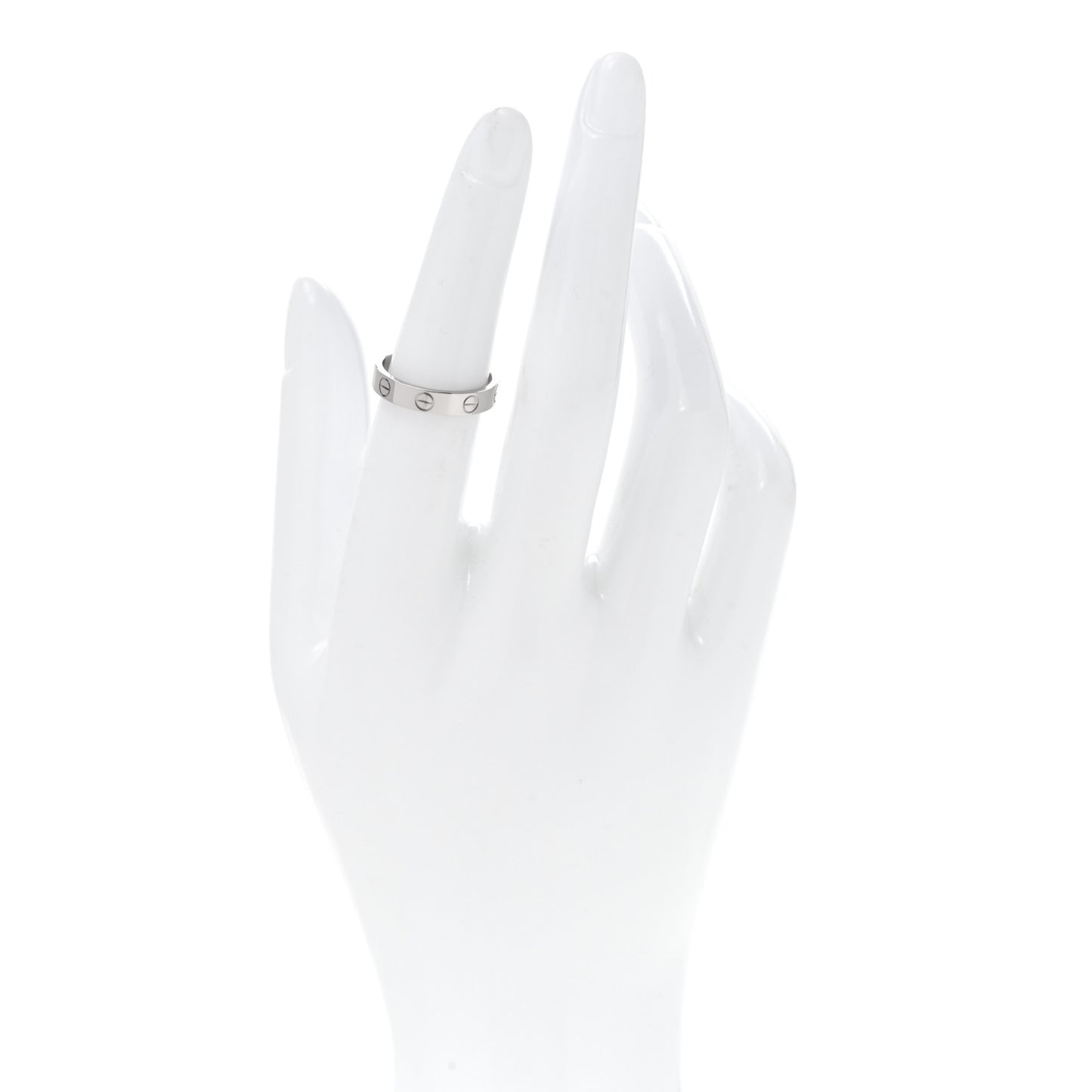 18K White Gold 3.5mm LOVE Wedding Band Ring 51 5.75