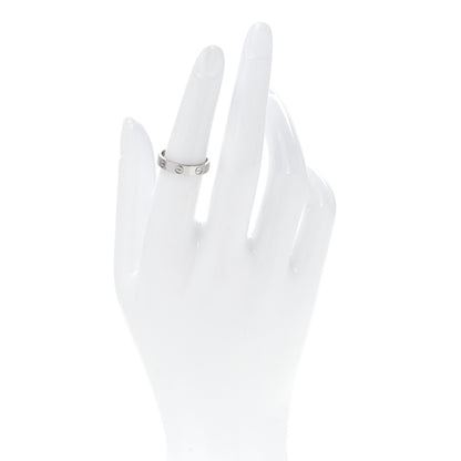 Cartier 18K White Gold 3.5mm LOVE Wedding Band Ring 51 5.75 2 of 4