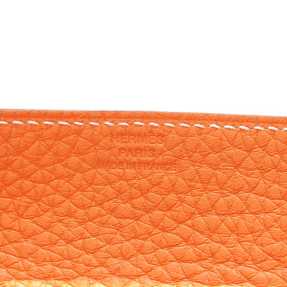 Hermes Taurillon Clemence Mises et Relances MM Change Tray Orange Etoupe 4 of 6