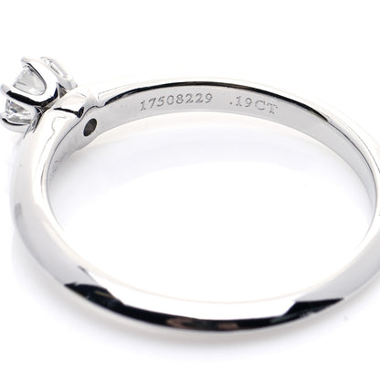 Tiffany Platinum Diamond .19ct Solitaire Engagement Ring 51 5.75 5 of 6