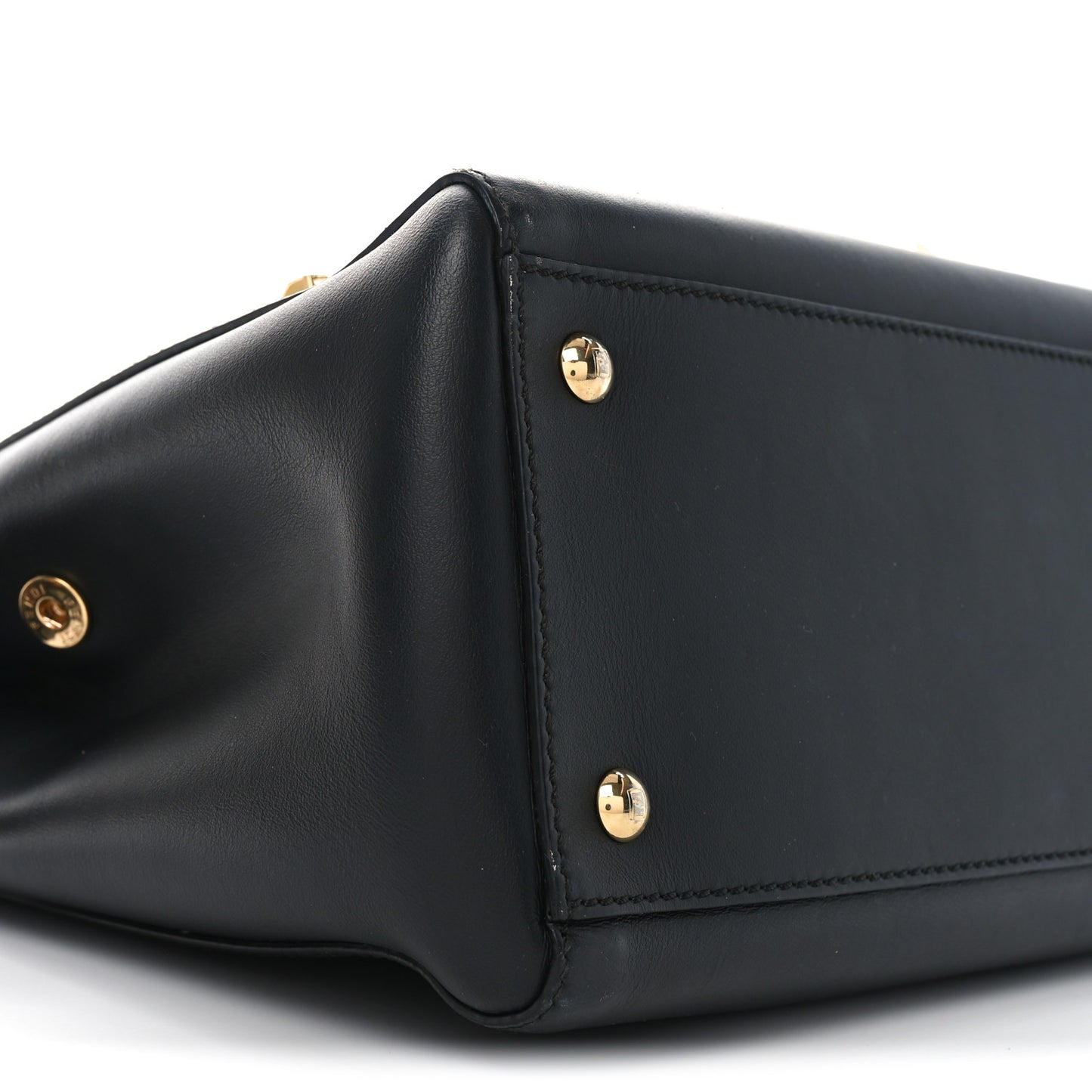 Vitello Baltico Studded Dotcom Satchel Black
