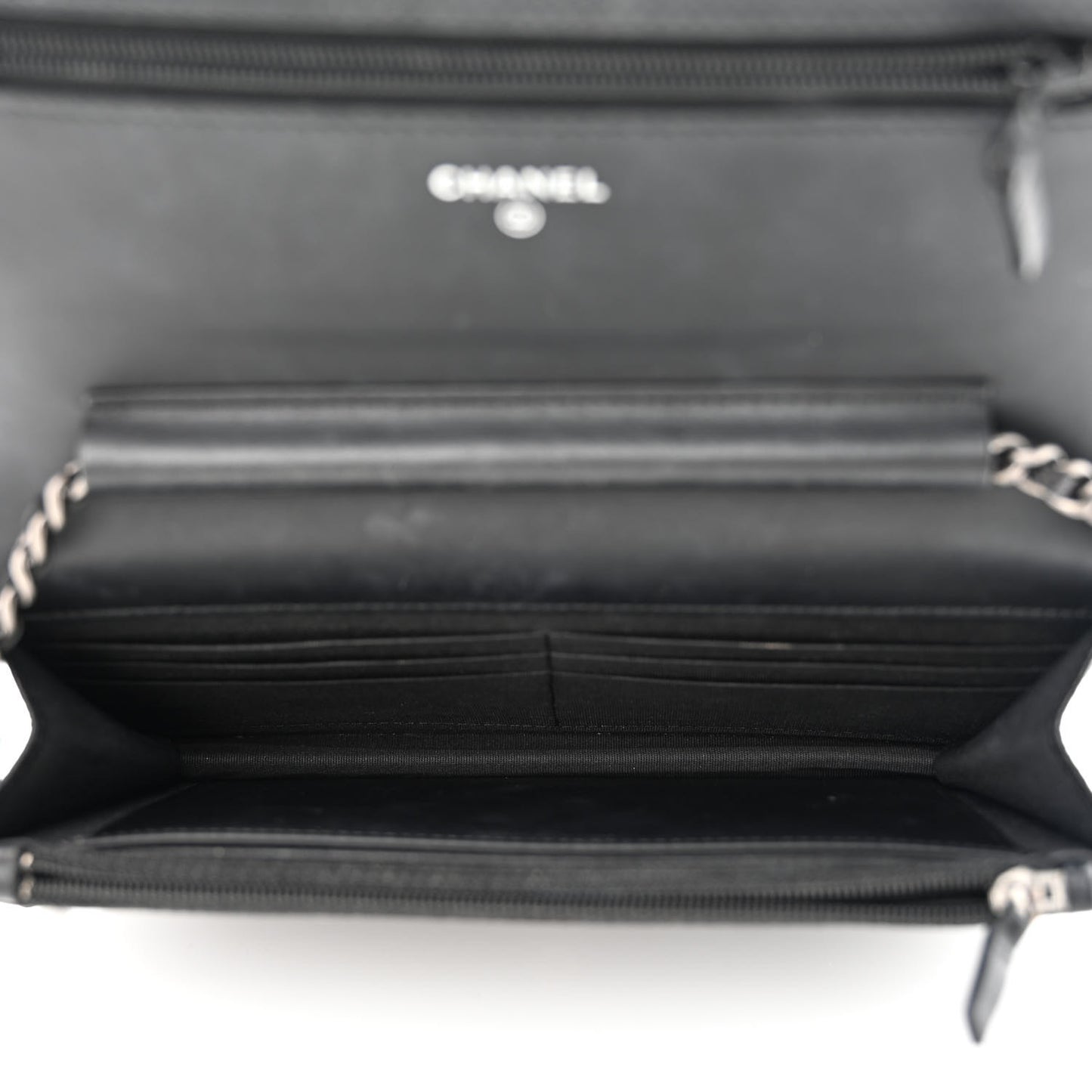 Caviar Quilted Boy Wallet On Chain WOC Black