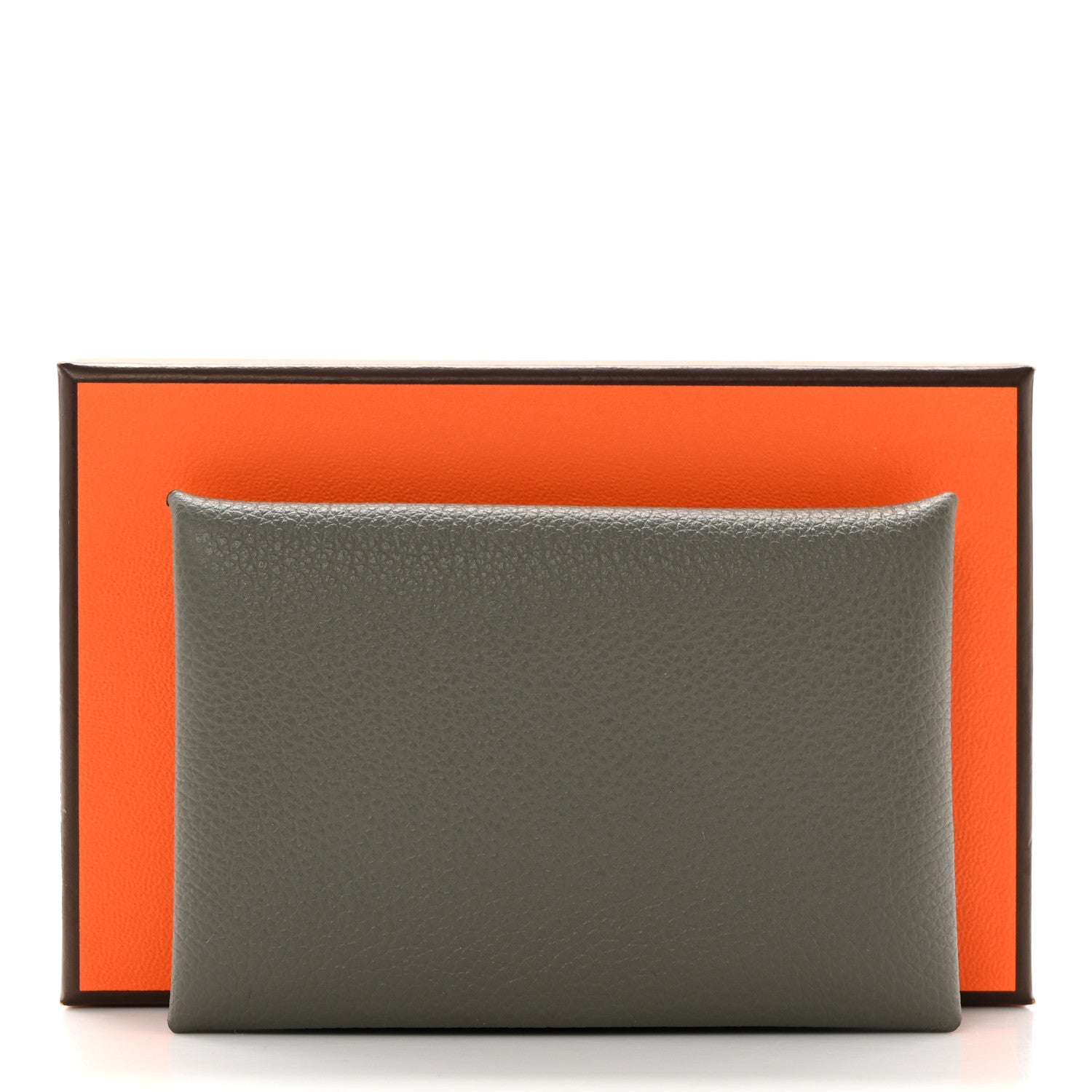 Hermes Evercolor Calvi Card Case Gris Meyer 8 of 8