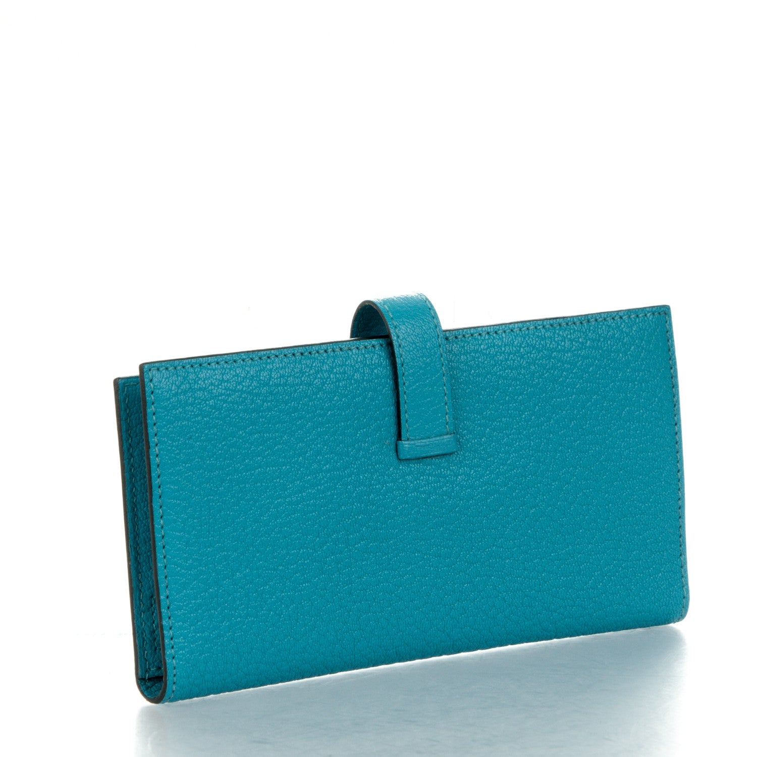 Hermes Chevre Mysore Bearn Wallet Turquoise 3 of 7