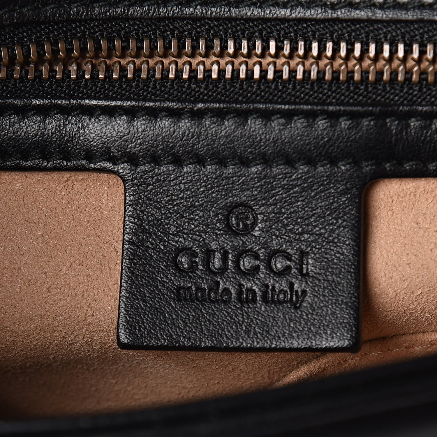 Gucci Calfskin Matelasse Small GG Marmont Top Handle Shoulder Bag Black 6 of 9