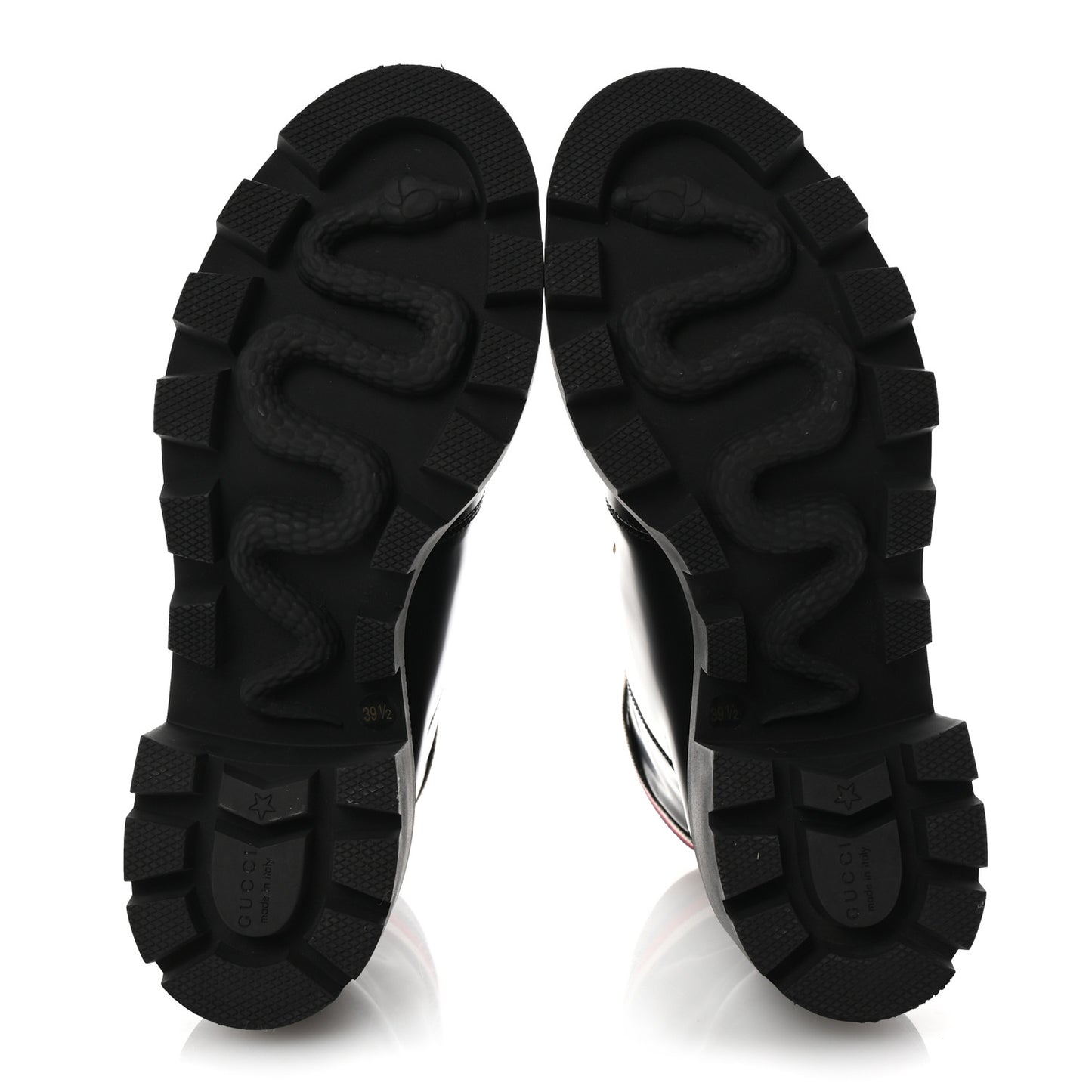 Calfskin Sylvie Web Womens Lace Up Combat Boots 39.5 Black
