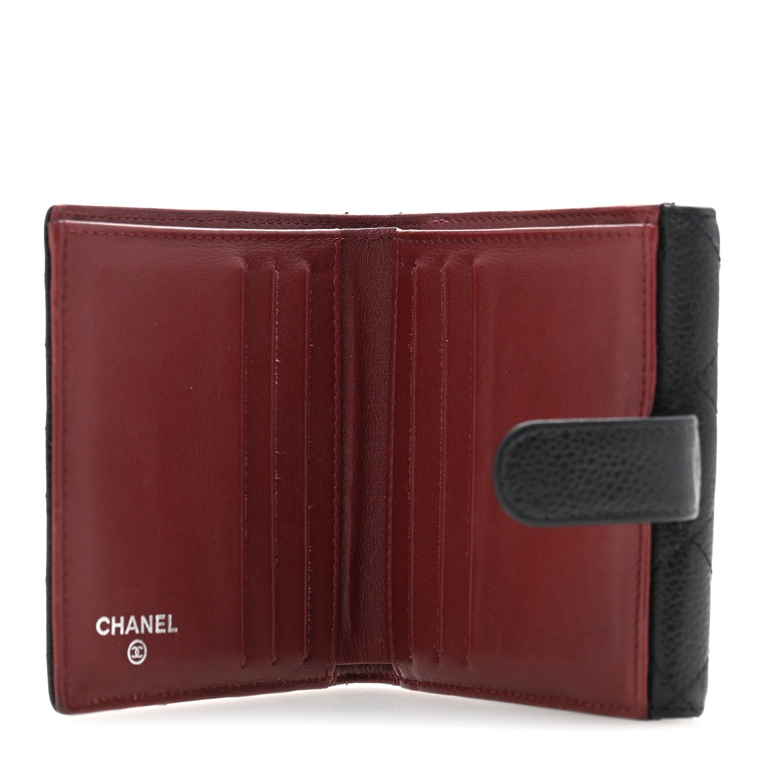 Chanel Caviar Quilted Compact French Flap Wallet Black 5 of 12