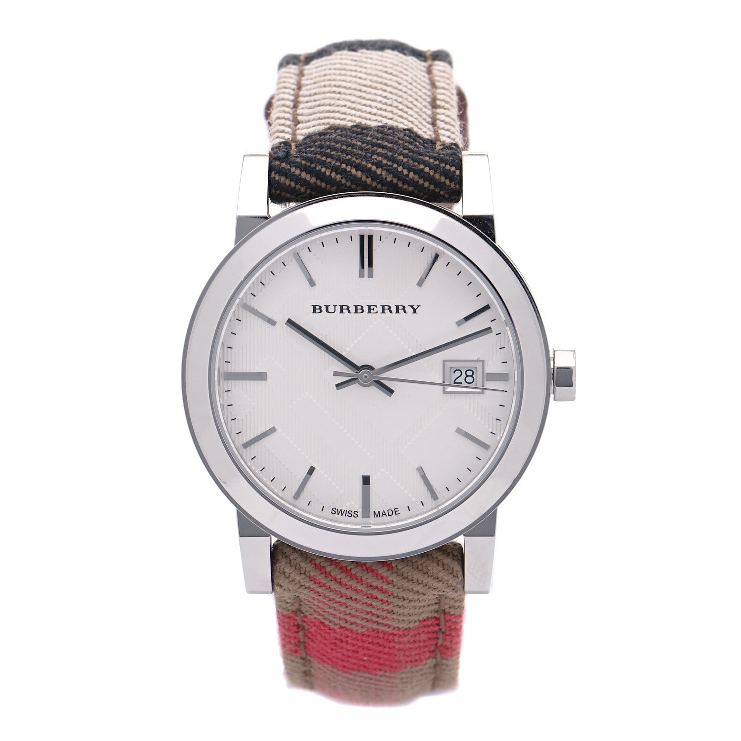 Burberry Stainless Steel Calfskin 34mm Heritage Nova Check Quartz Watch BU9151 1 of 6