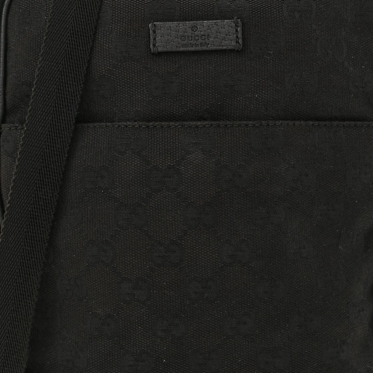 Gucci Monogram Messenger Bag Black 8 of 13