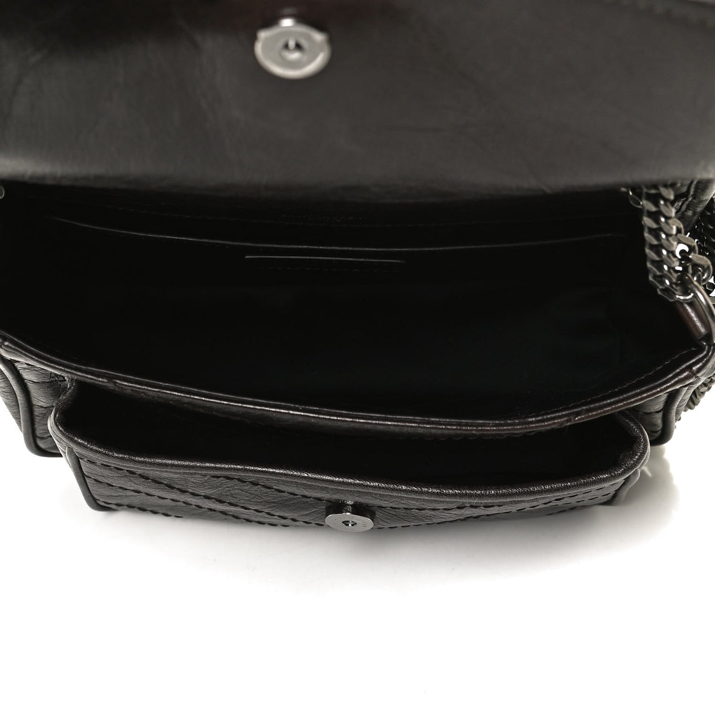 Crinkled Calfskin Matelasse Monogram Baby Niki Chain Satchel Tulip