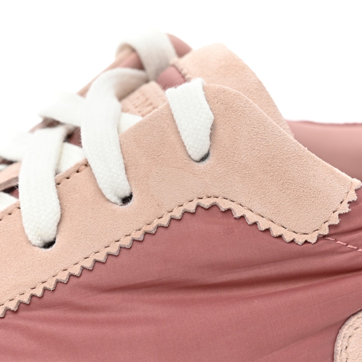 Hermes Parachute Fabric Suede Goatskin Bouncing Sneakers 37 Rose Rose Opaline 7 of 10