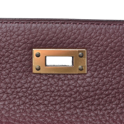 Hermes Togo Kelly Retourne 25 Bordeaux 23 of 40