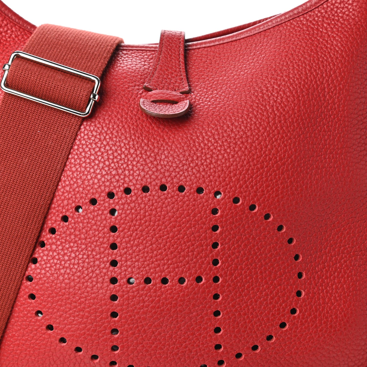 Hermes Taurillon Clemence Evelyne III PM Rouge Garance 10 of 14