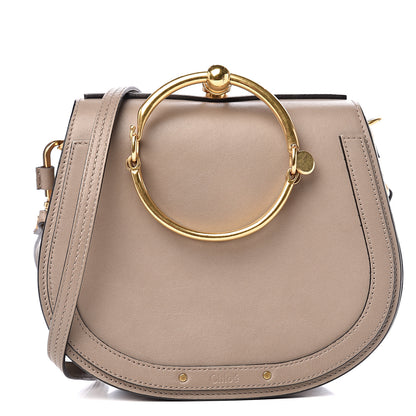 Chloe Calfskin Suede Medium Nile Bracelet Bag Motty Grey 1 of 10