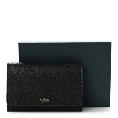 Mulberry Small Classic Grain Medium Continental French Wallet Black 10 of 10