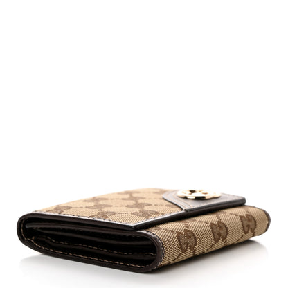 Gucci Monogram Britt Tri Fold Wallet Dark Brown 4 of 8