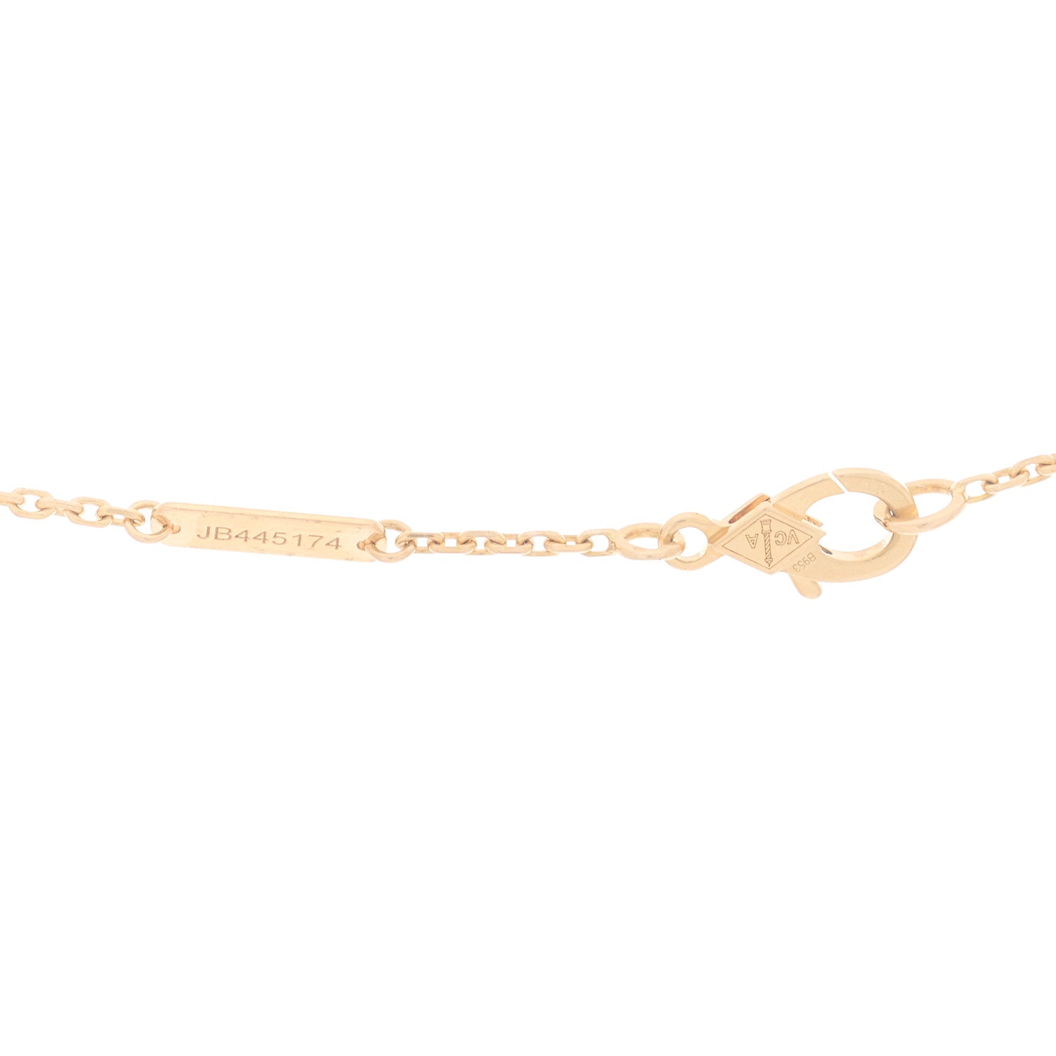 Van Cleef & Arpels 18K Rose Gold Diamond Vintage Alhambra Pendant Necklace 4 of 6