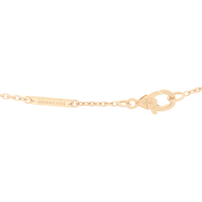 Van Cleef & Arpels 18K Rose Gold Diamond Vintage Alhambra Pendant Necklace 4 of 6