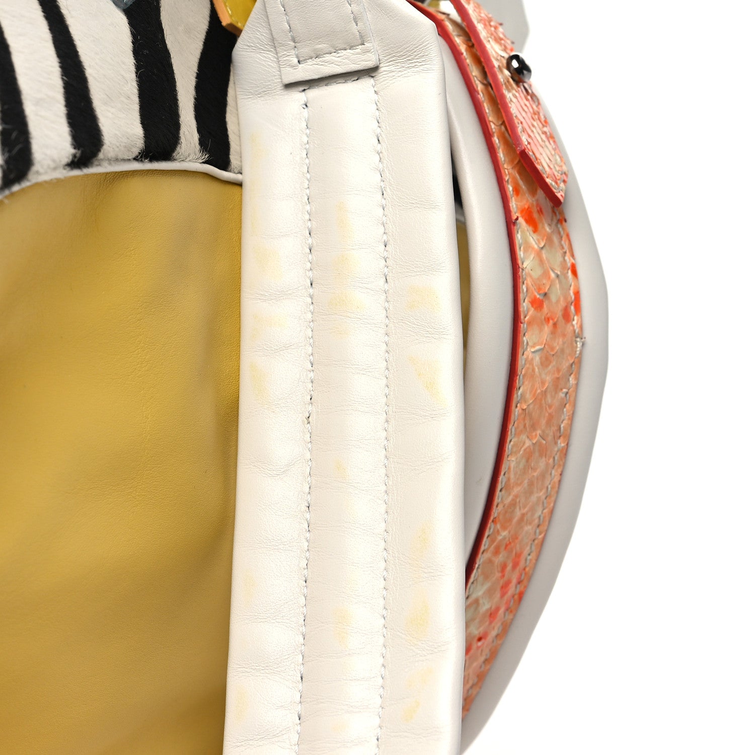 Christian Louboutin Pony Hair Calfskin Snakeskin Spikes Zebra Print Syd Backpack Multicolor 10 of 11