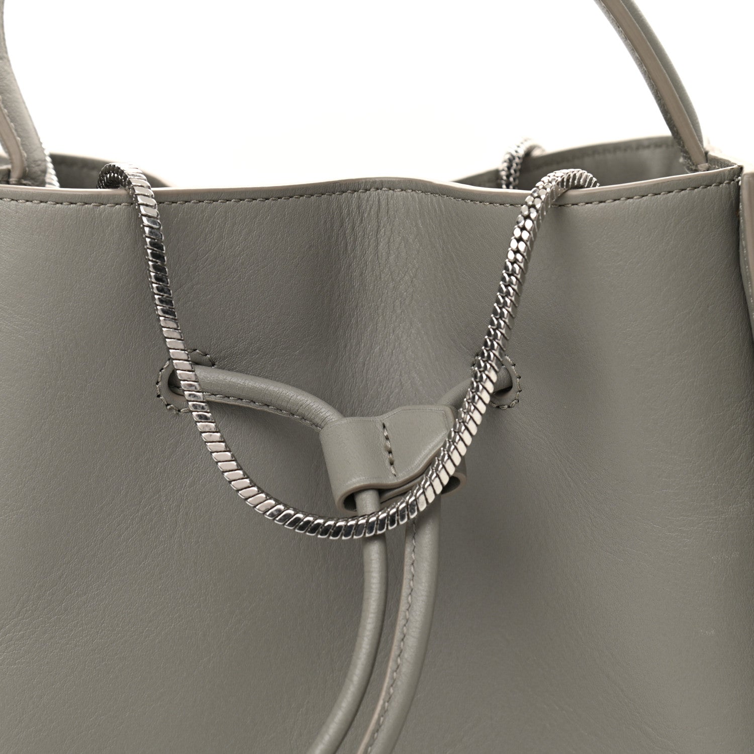 3.1 Phillip Lim Smooth Calfskin Small Soleil Bucket Bag Cement 8 of 11