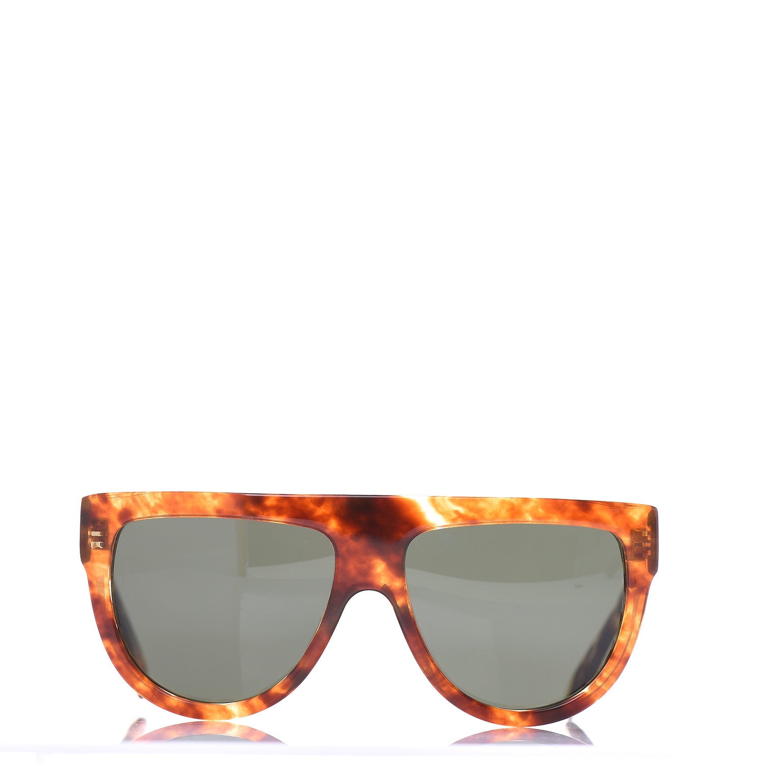 Celine Acetate Aviator Sunglasses CL 40001 Havana 2 of 8