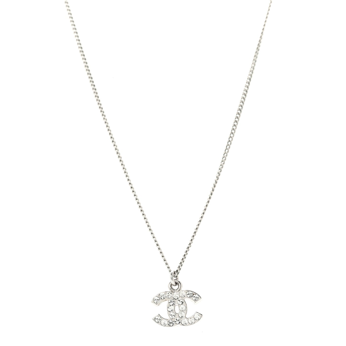 Crystal Timeless CC Necklace Silver