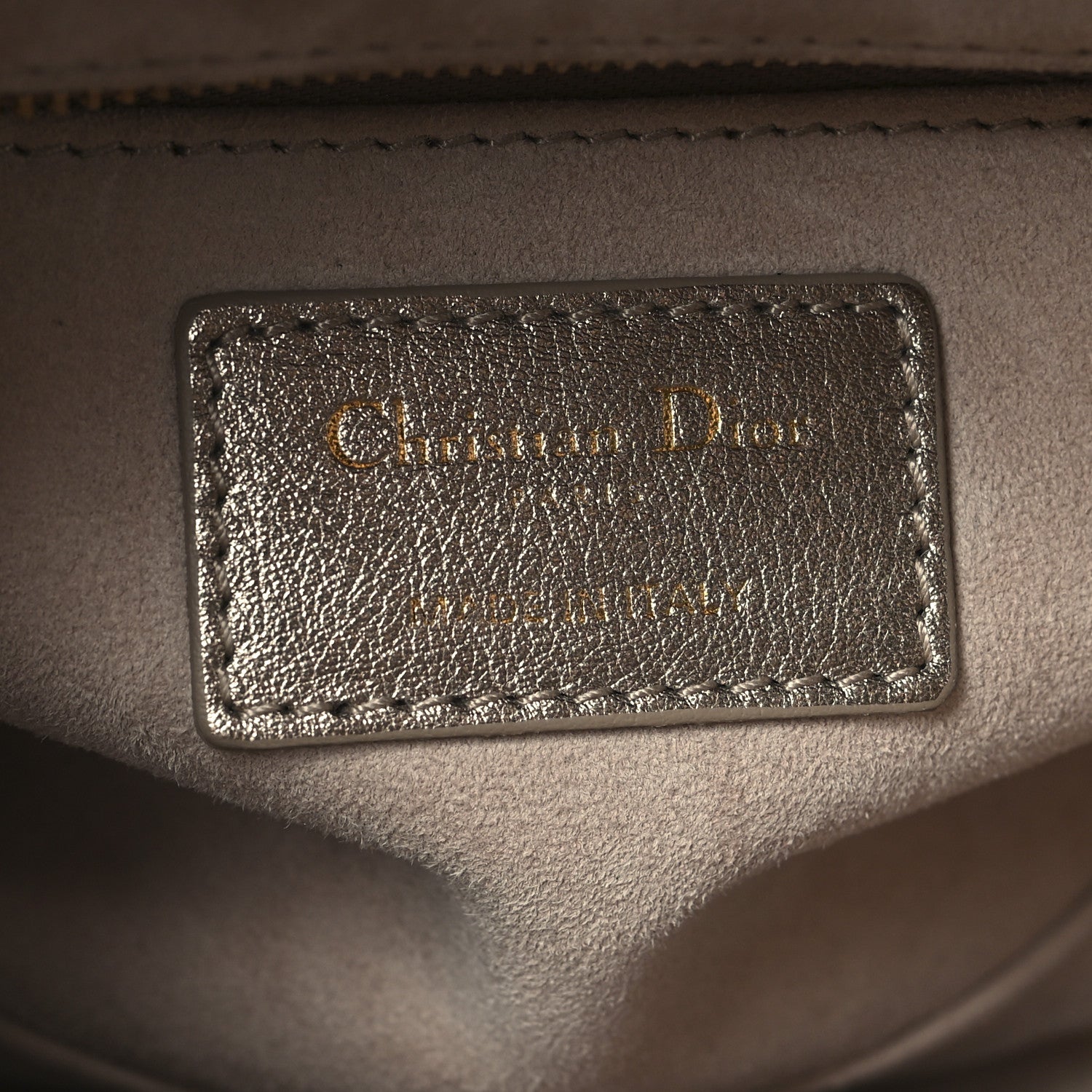 Christian Dior Metallic Lambskin Cannage Small My ABCDior Lady Dior Gold 5 of 8