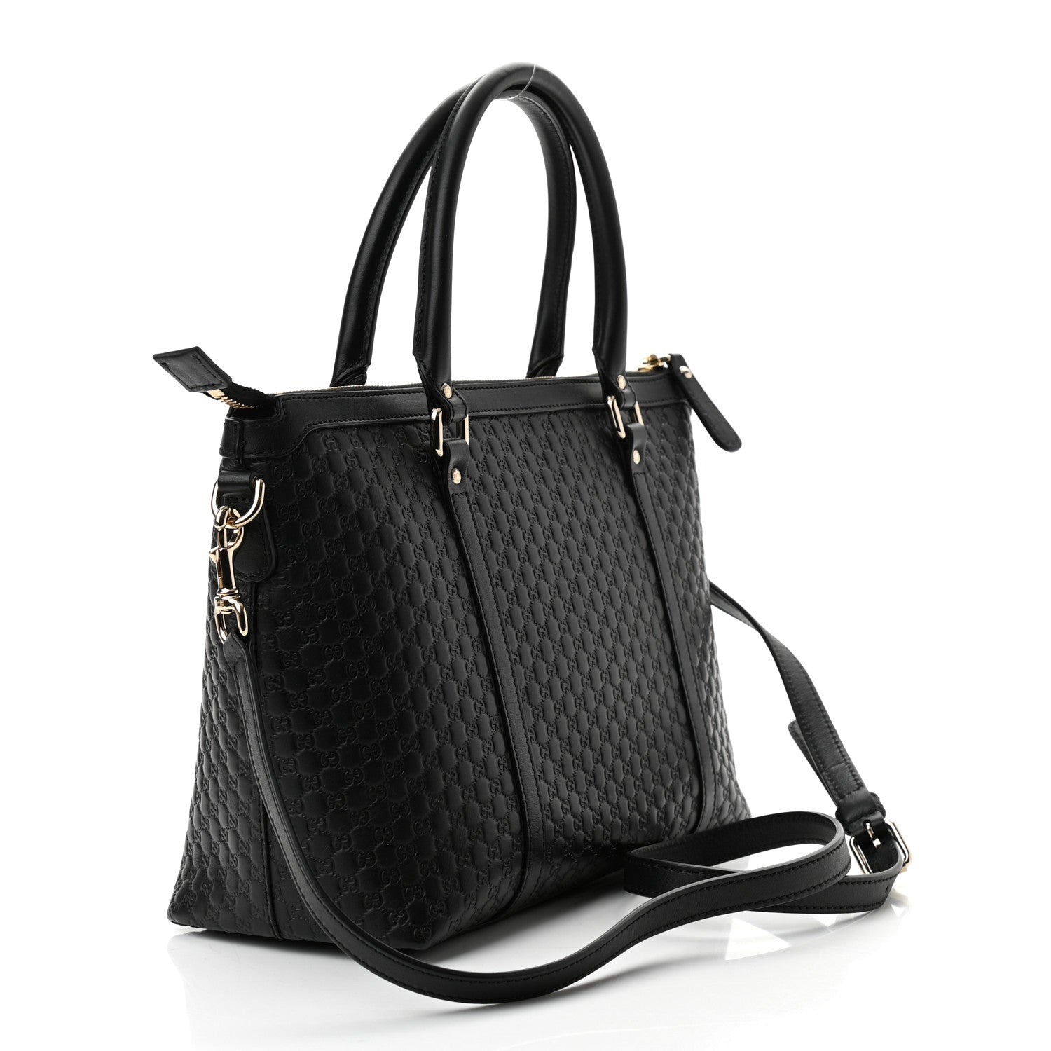 Gucci Soft Microguccissima Small Zippered Satchel Black 3 of 10