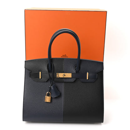 Hermes Epsom Casaque Birkin Sellier 30 Bleu Indigo Black Bleu Frida 11 of 11