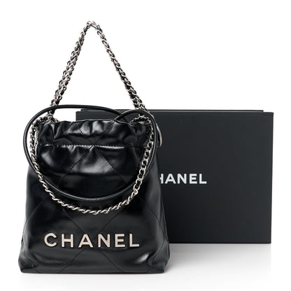 Chanel Shiny Calfskin Quilted Mini Chanel 22 Black 11 of 11