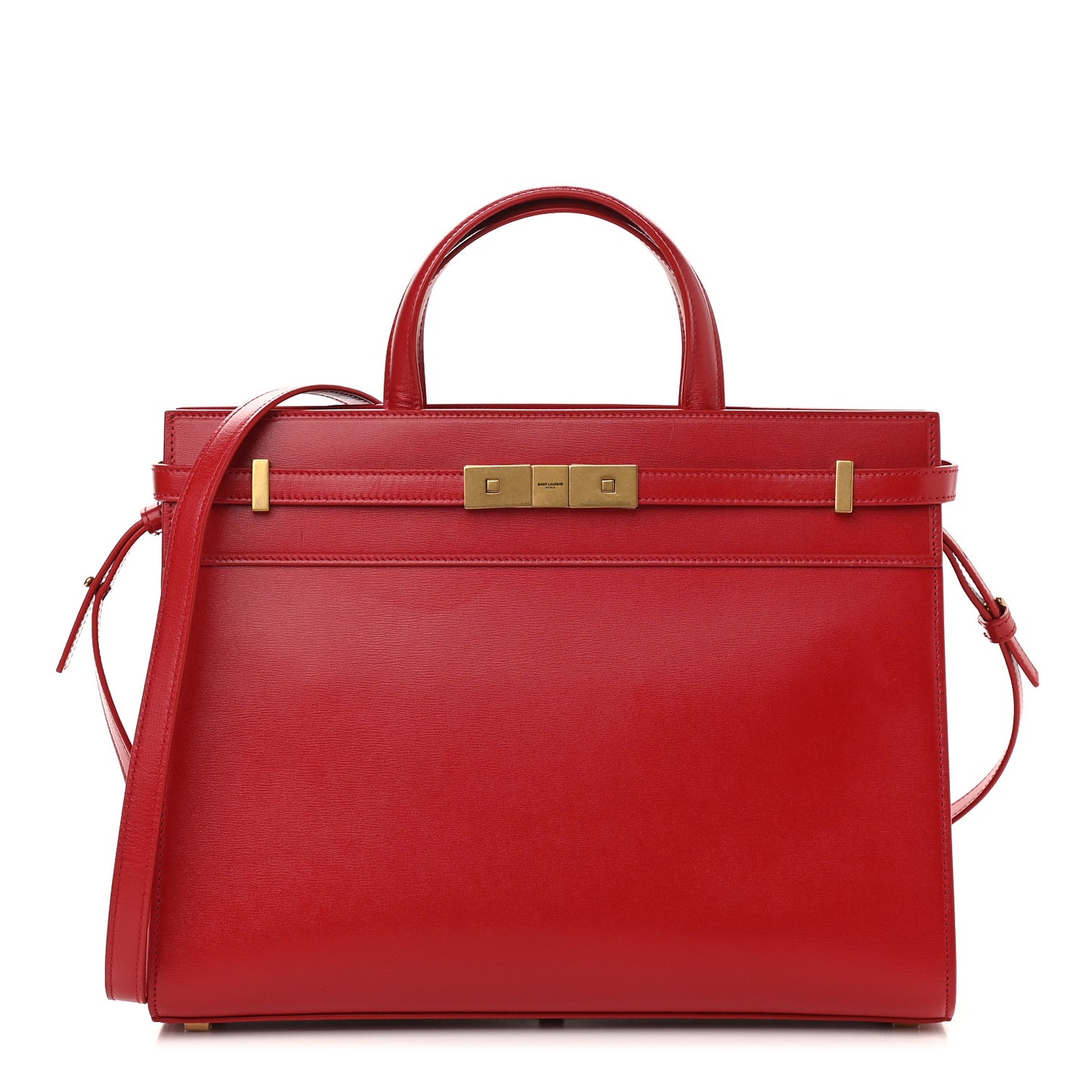 Calfskin Small Manhattan Shopper Tote Red