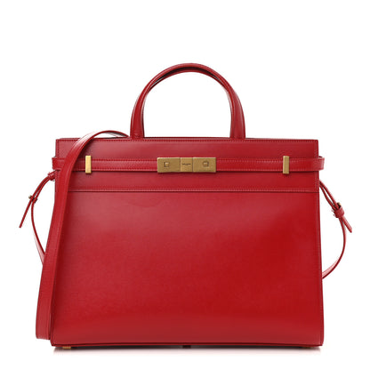 Saint Laurent Calfskin Small Manhattan Shopper Tote Red 1 of 11