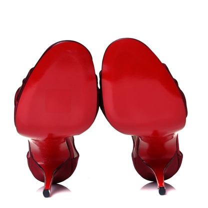 Christian Louboutin Satin Drapo Russo Serpentine Snake Pumps 38.5 Red 5 of 8