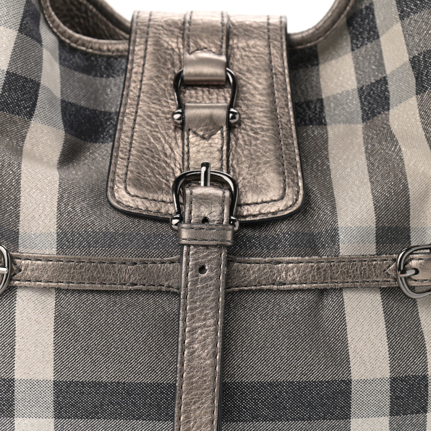 Shimmer Check Brooke Hobo Silver