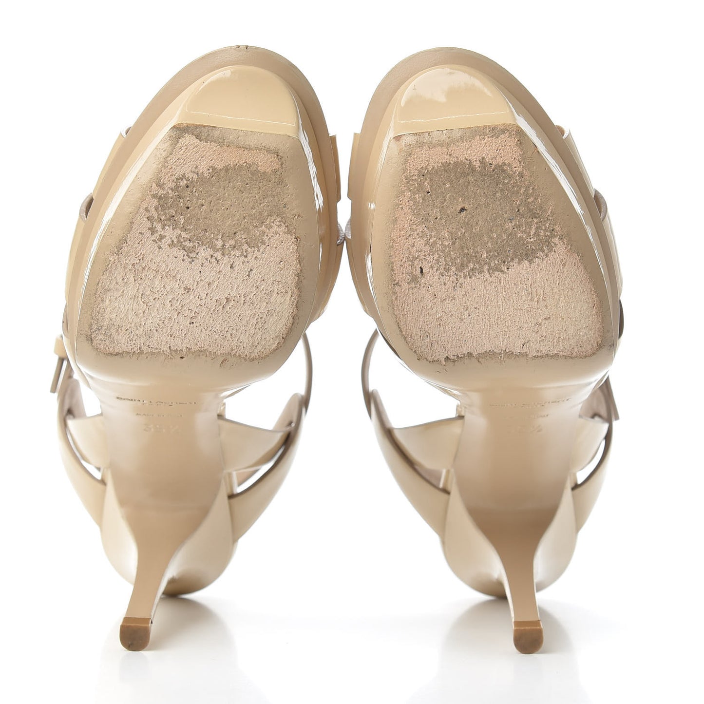 Patent Tribute 75 Platform Sandals 35.5 Nude Powder